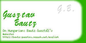 gusztav bautz business card